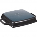 Cast Iron Grill Pan with Two Handles 23cm Black - 2