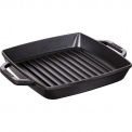 Cast Iron Grill Pan with Two Handles 23cm Black - 1