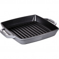 Cast Iron Grill Pan with Two Handles 23cm Graphite - 1