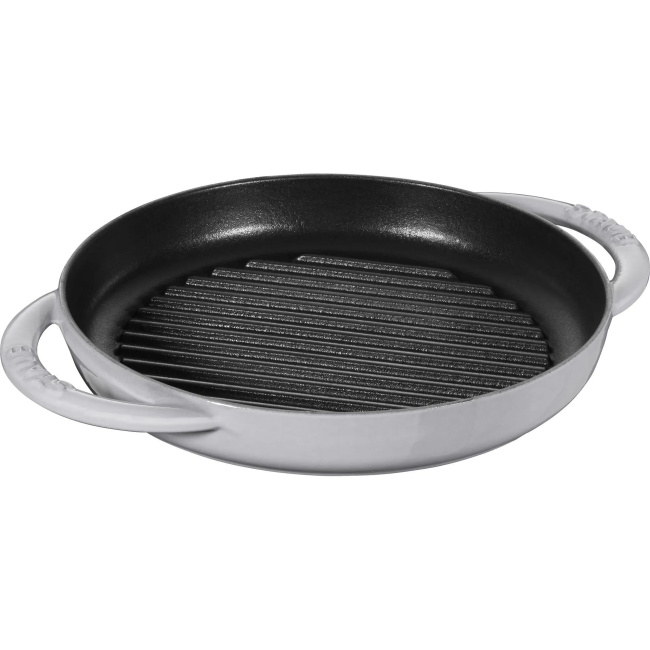 Cast Iron Grill Pan with Two Handles 22cm Graphite