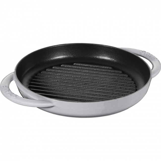 Cast Iron Grill Pan with Two Handles 22cm Graphite
