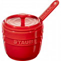 Salt Container with Spoon Storage 9cm Red - 3