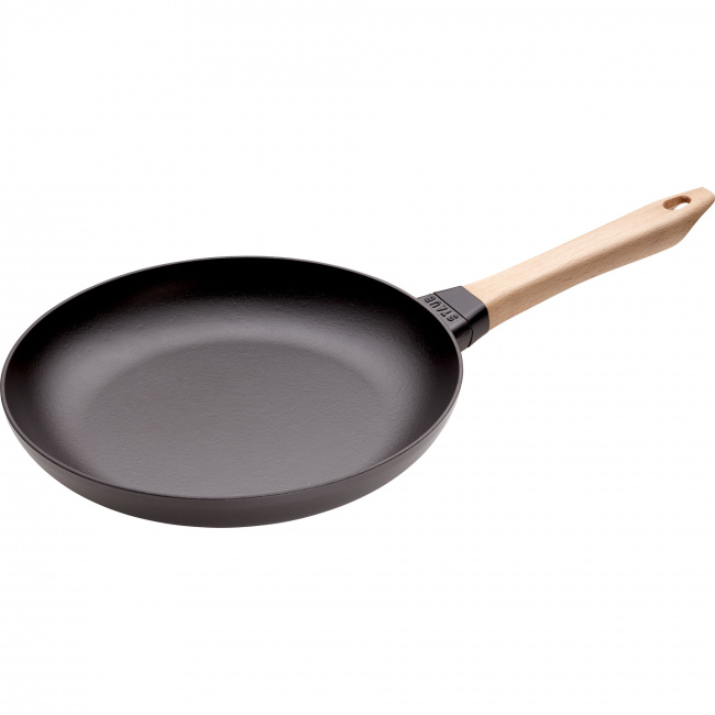 Cast Iron Pan 28cm with Wooden Handle - 1