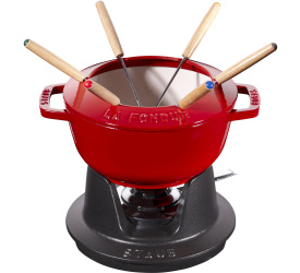 Zestaw do fondue 18cm czerwony