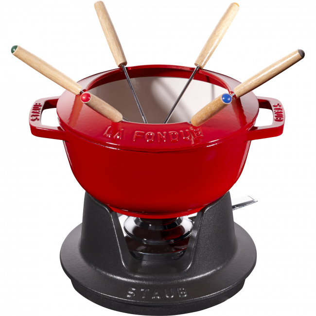 Zestaw do fondue 18cm czerwony - 1
