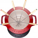 Zestaw do fondue 18cm czerwony - 9