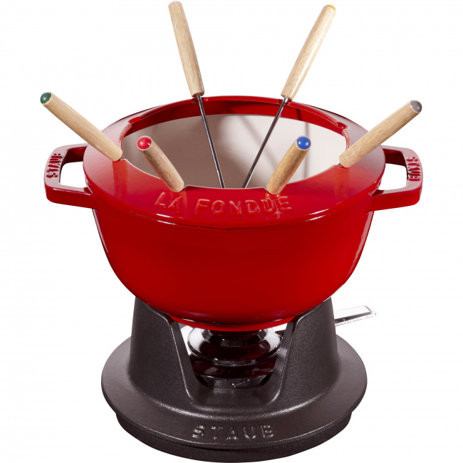 Zestaw do fondue 20cm czerwony - 1