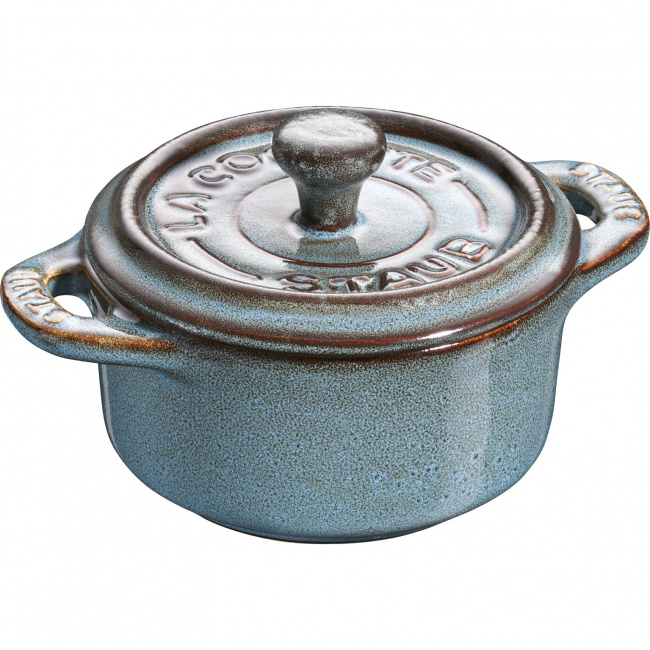 Mini Cocotte Pot 200ml 10cm Antique Turquoise - 1