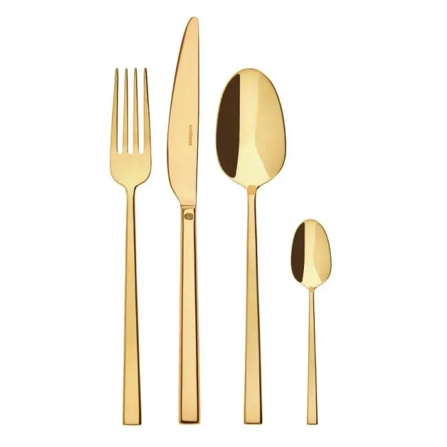 Zestaw sztućców Rock PVD 24 elementy (6 osób) Gold