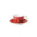 Crimson Jewel Wonderlust Cup with Saucer 180ml for Tea