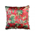Velvet Red Jungle Cushion - 1
