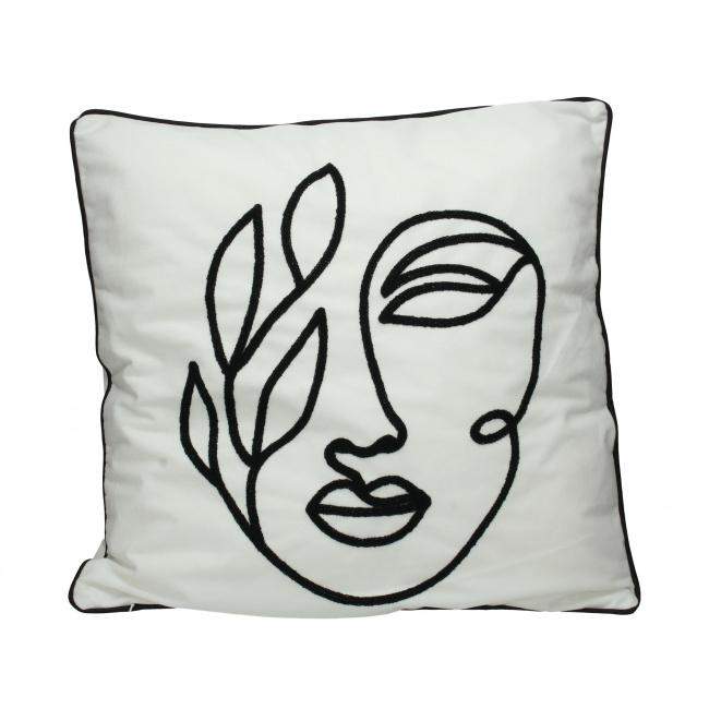 Velvet Face White Cushion - 1