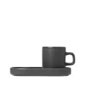 Set of 2 Pilar 50ml Espresso Cups with Saucers Agave Green - 1