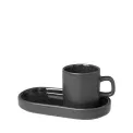 Set of 2 Pilar 50ml Espresso Cups with Saucers Agave Green - 2