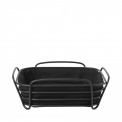 Delara 25cm Black Bread Basket - 1