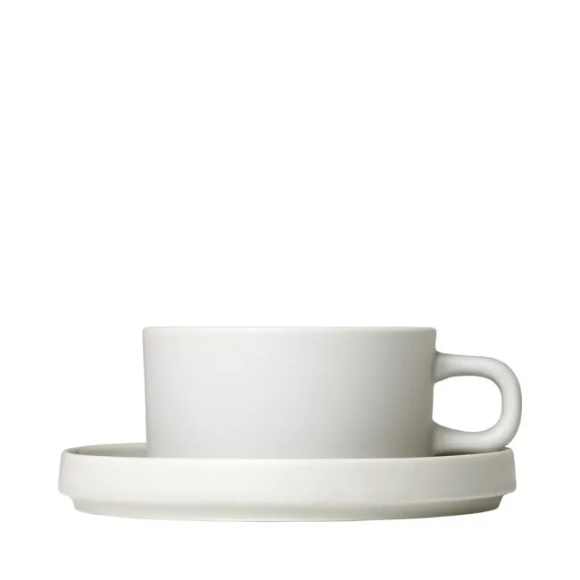 Set of 2 Pilar 170ml Cups with Saucers for Tea Moonbeam