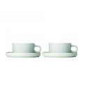 Set of 2 Pilar 170ml Cups with Saucers for Tea Moonbeam - 1