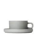 Komplet 2 filiżanek Pilar 170ml ze spodkami do herbaty Mirage Grey - 1