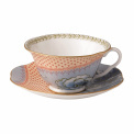 Butterfly Blue Tea Cup with Saucer - 1