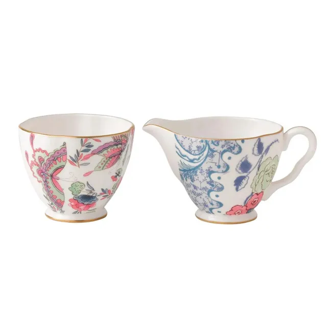 Sugar Bowl and Creamer Set - Butterfly - 1