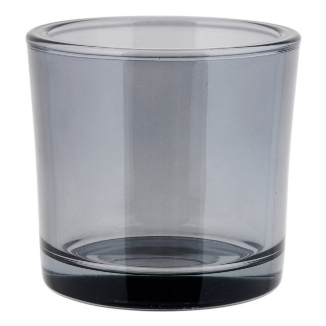 Nero Glass Candle Holder 12.5x12cm Smoke - 1