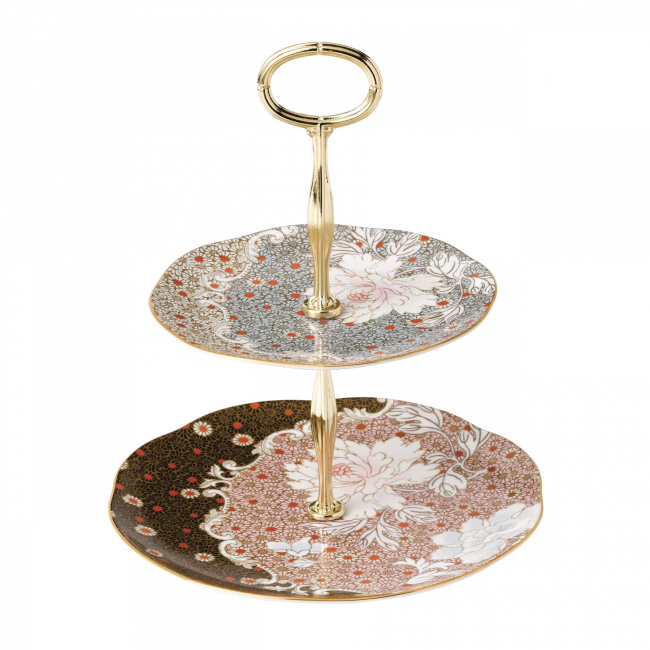 Two-Tier Daisy Tea Story Stand - 1