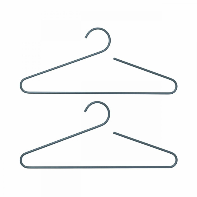 Set of 2 Curl Clothes Hangers Steel Gray