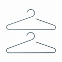 Set of 2 Curl Clothes Hangers Steel Gray - 1