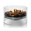 Olive Lamp Fire Tischamin 23cm
