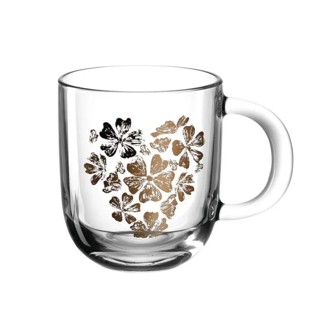 Emozione Mug 400ml (300ml) Heart with Flowers - 1