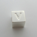 Bracelet Cube Charm Letter V - 1