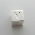Bracelet Cube Charm Letter V