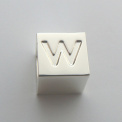 Bracelet Cube Charm Letter W - 1