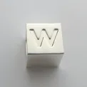 Bracelet Cube Charm Letter W