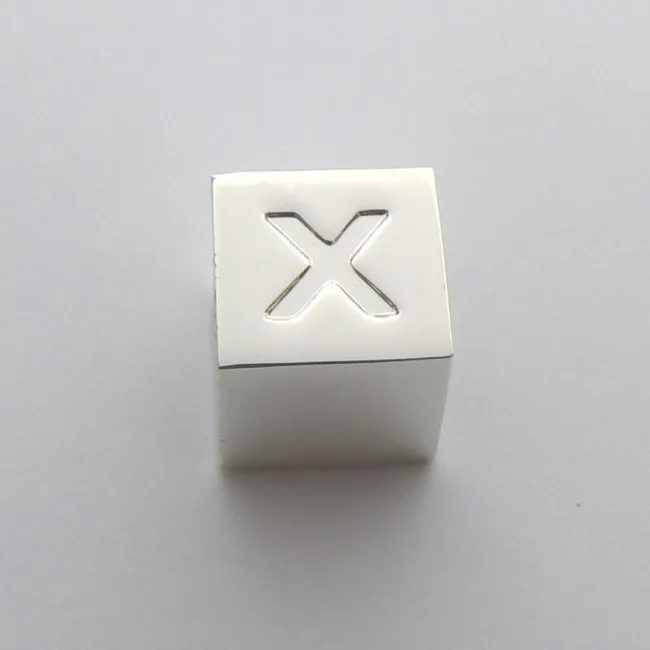 Bracelet Cube Charm Letter X