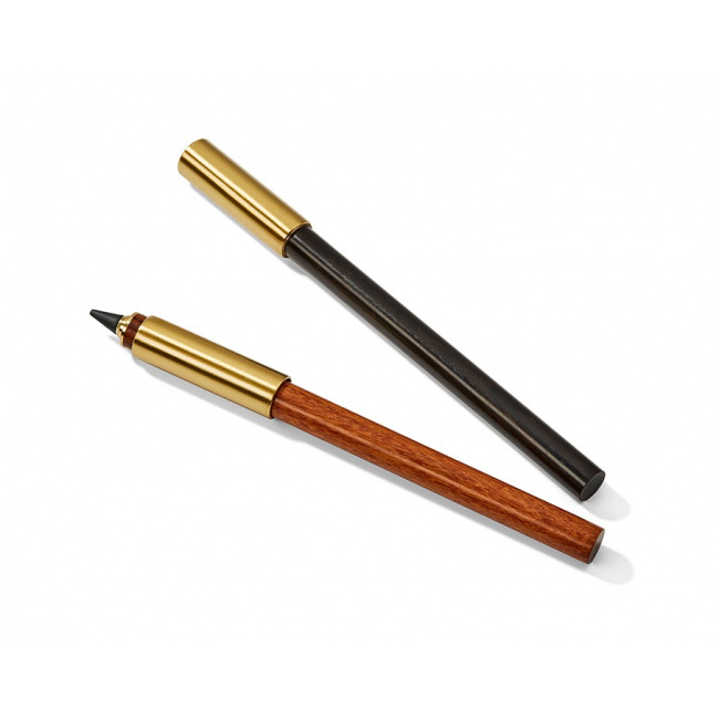 Permanentny ołówek z 2 końcówkami brązowy