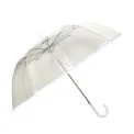 Parasol przezroczysty długi bordiura biały - 1