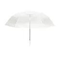 Parasol przezroczysty długi bordiura biały - 1