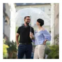 Parasol przezroczysty długi bordiura biały - 4