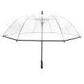 Parasol przezroczysty długi bordiura czarny - 1