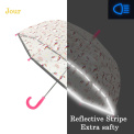 Youthful Transparent Long Umbrella with Unicorn Design - 3