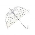 Transparent Dome Umbrella with Silver Polka Dots