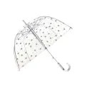 Transparent Dome Umbrella with Silver Polka Dots - 4