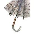 Parasol przezroczysty długi kopuła złote grochy - 3