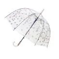 Transparent Dome Umbrella with Gold Polka Dots - 3
