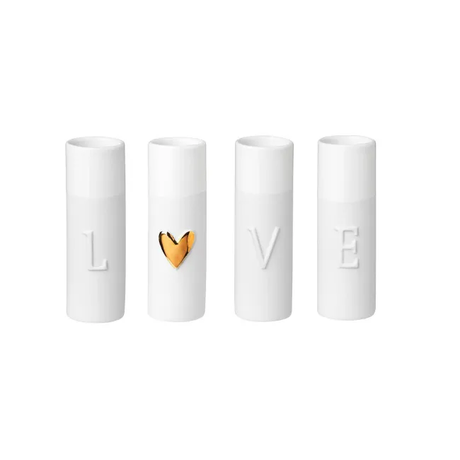 Set of 4 Love Vases