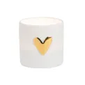 Set of 2 Golden Heart Tealight Holders - 2