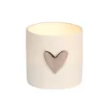 Set of 2 Silver Heart Tealight Holders - 2