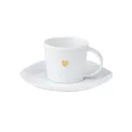 Espresso Cup with Saucer Golden Heart - 1