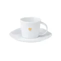 Filiżanka do espresso ze spodkiem złote serce - 1